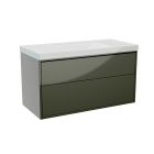 Erla 100cm Wall-Hung Vanity Unit Green