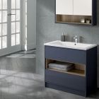 Lucca 50cm Wall-Hung Vanity Unit Matt Blue