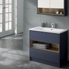 Lucca 60cm Wall-Hung Vanity Unit Matt Blue