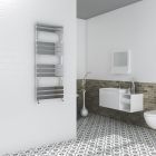 Milan Flat Chrome Radiator 130x50cm