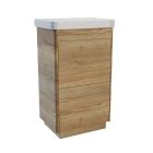 Perra 50cm Floor-Standing Vanity Unit Halifax Oak