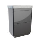 Perra 60cm Floor-Standing Vanity Unit Anthracite