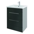 Rimini 60cm Floor-Standing Vanity Unit Gloss Graphite