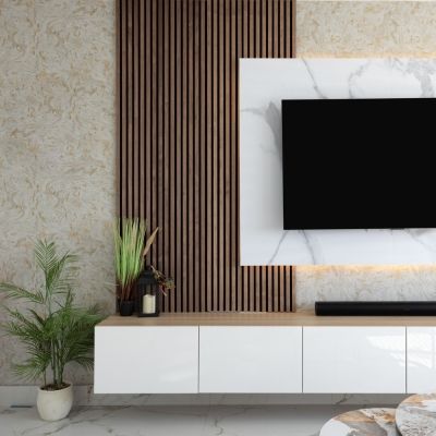 21mm Acoustic Black Felt Wall Panel Wenge 240x60cm - Alternative Image