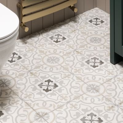 Decor Linked Pattern Matt Porcelain Tile 18.7x18.7cm - Alternative Image
