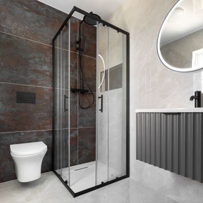 Milkyway Anthracite Grange Travertine-Effect Matt Tile 120x60cm - Alternative Image