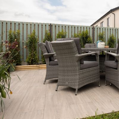 Outdoor Riverwood Smoke Wood-Effect Matt Porcelain Tile 120x30cm - Alternative Image