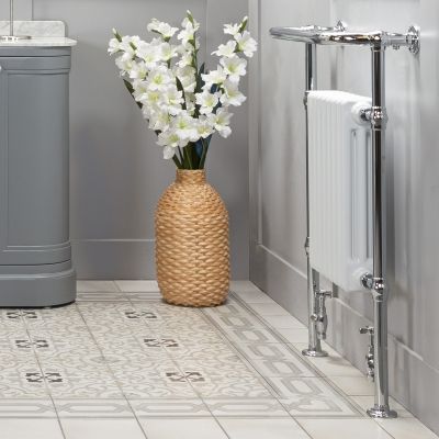Grey Angle Corner Pattern Matt Porcelain Tile 18.7x18.7cm - Alternative Image