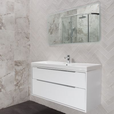 Metro Borgo Soft Grey Gloss Porcelain Wall Tile 20x6.5cm - Alternative Image