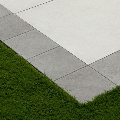 Outdoor Porcelain Cobble Aran Grey Natural Tile 20x20cm - Alternative Image
