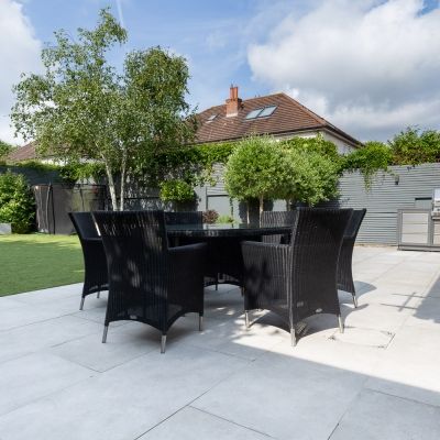 Outdoor Venus Silver Limestone-Effect Matt Porcelain Tile 120x60cm - Alternative Image