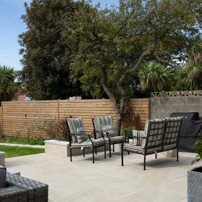 Outdoor Chennai Cream Sandstone-Effect Matt Porcelain Tile 90x60cm - Alternative Image