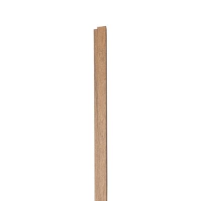 18mm Woodlux Wooden Wall Panel Teak End Piece B 275x3.8cm