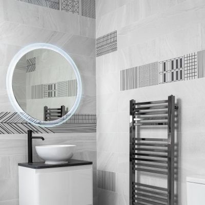 Geometric Decor Mix Matt Porcelain Tile 120x20cm - Alternative Image