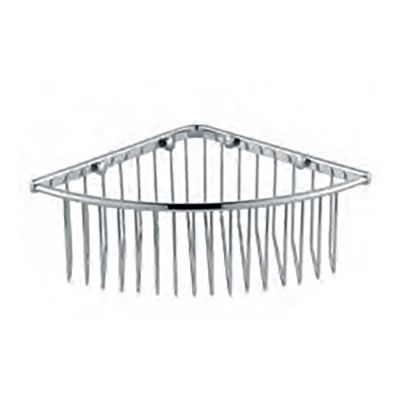 Corner Shower Basket Chrome Brass 20.6x20.6cm