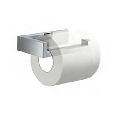 CUBO Chrome Brass Toilet Roll Holder - Alternative Image