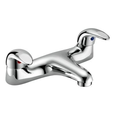 Alpha Chrome Deck-Mounted Bath Mixer Tap
