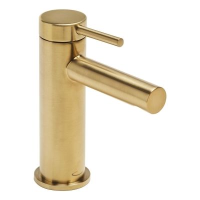 Anthem Brushed Brass Basin Mixer Tap With Click Waste