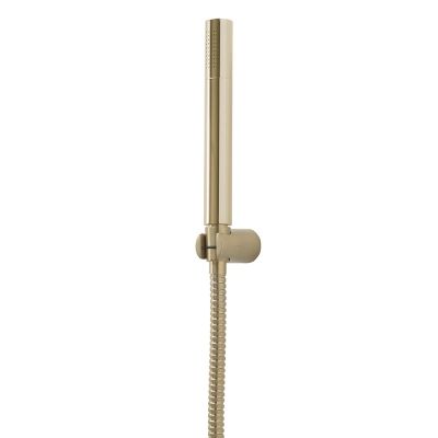 Anthem Brushed Brass Deck-Mounted Bath Filler Tap With Shower Mixer Handset - Alternative Image