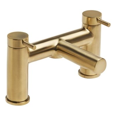 Anthem Brushed Brass Deck-Mounted Bath Filler Tap