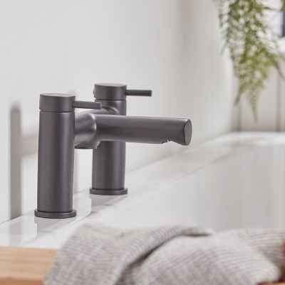 Anthem Gunmetal Deck-Mounted Bath Mixer Tap - Alternative Image
