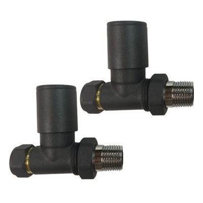 Antracite Straight Radiator Valves