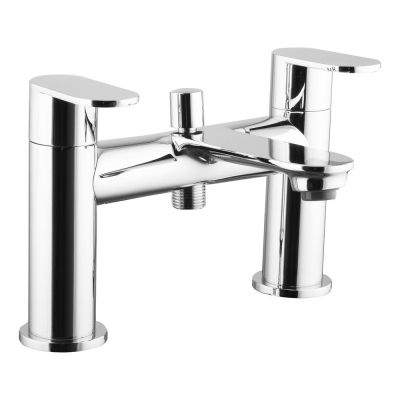 Arch Chrome Deck-Mounted Bath Mixer Tap with Shower Handset