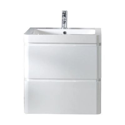 Aurora 60cm Gloss White Wall-Hung Vanity Unit