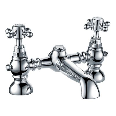 Duke Chrome Deck-Mounted Bath Mixer Tap