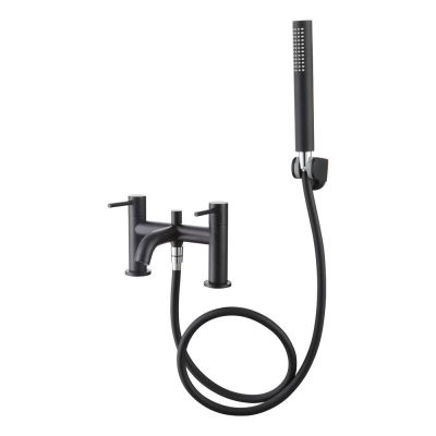 Giro Black Bath Filler Tap With Shower Mixer Handset