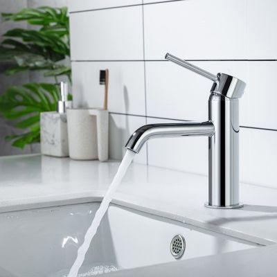 Giro Chrome Mono Basin Mixer Tap with Waste - Alternative Image