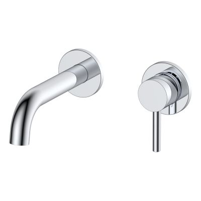 Giro Chrome Wall-Mounted Basin Mixer Tap