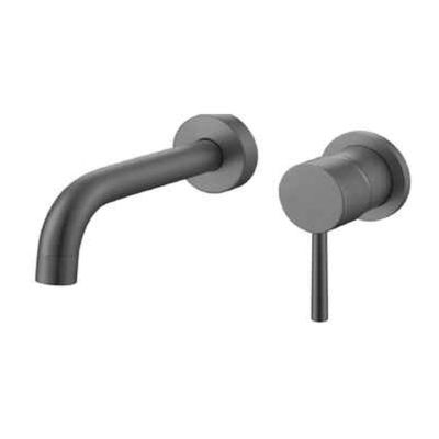 Giro Gunmetal Grey Wall-Mounted Basin Mixer Tap