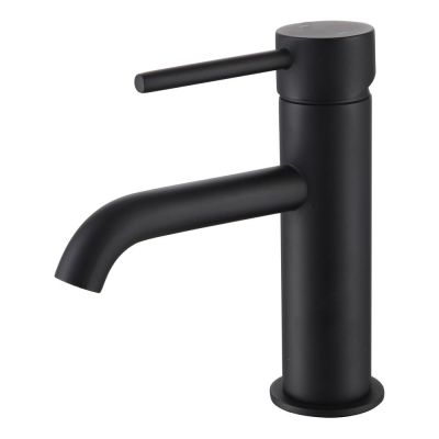 Giro Matt Black Mini Mono Basin Mixer Tap with Waste
