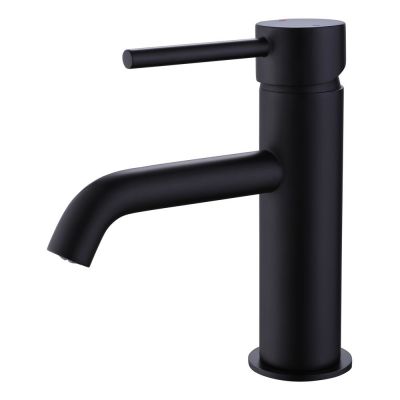 Giro Matt Black Mono Basin Mixer Tap with Waste