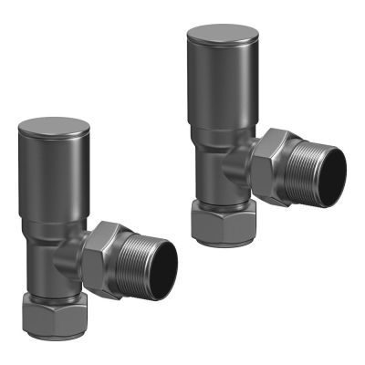 Gunmetal Grey Angled Radiator Valves