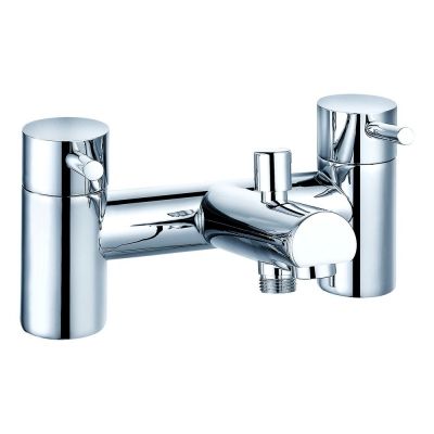 Jet Chrome Deck-Mounted Bath Mixer Tap with Shower Handset