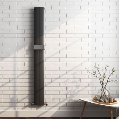 Jupiter Black Double Panel Radiator 180x18.5cm - Alternative Image