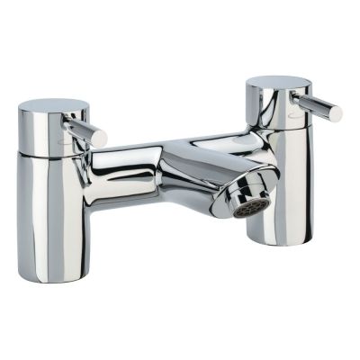 Kinetic Chrome Deck-Mounted Bath Mixer Tap