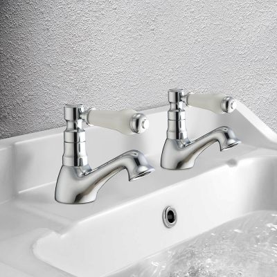 Kylemore Chrome Basin Taps Pair - Alternative Image