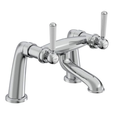 Lansdown Chrome Deck-Mounted Bath Mixer Tap