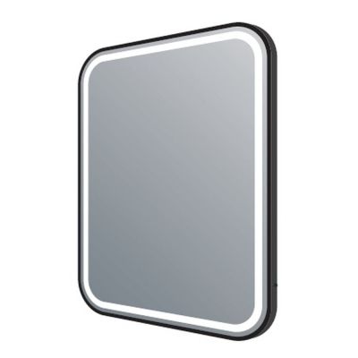 Liona Matt Black Illuminated Rectangular Mirror 50x70cm