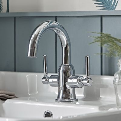 Marston Chrome Basin Mixer Tap with Click Waste - Alternative Image