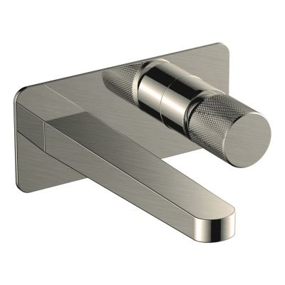 Amalfi Brushed Nickel Wall-Mounted Basin Mixer Tap