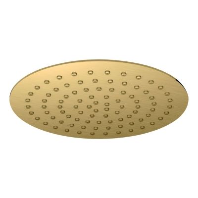 Brushed Gold Round Shower Head 25cm