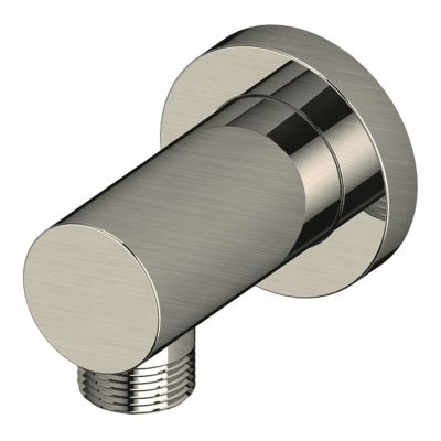 Brushed Nickel Round Outlet Elbow