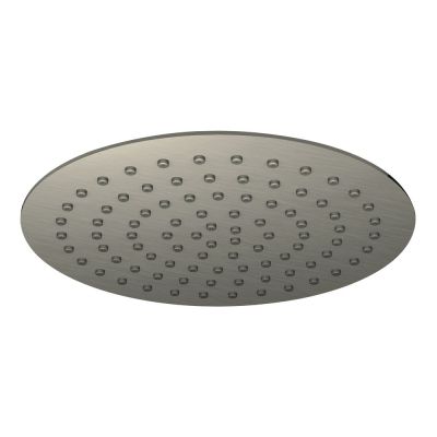 Brushed Nickel Round Shower Head 25cm