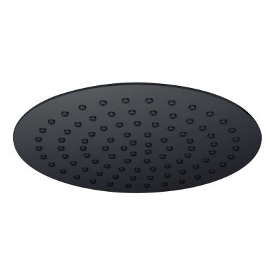 Matt Black Round Shower Head 25cm