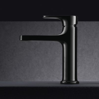 RAK-Portofino Matt Black Basin Mixer Tap - Alternative Image