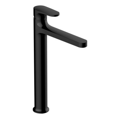 Portofino Matt Black Tall Basin Mixer Tap